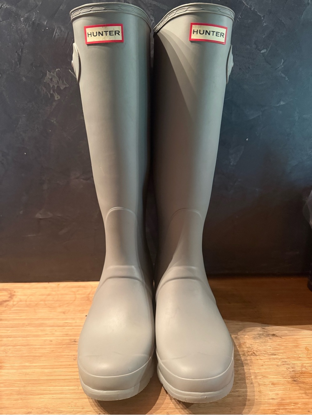 Hunter Tall Women's Rain Boots in Light Gray